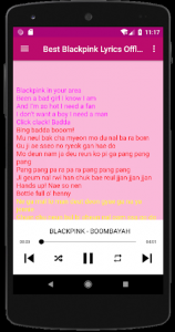 اسکرین شات برنامه Black pink Songs Offline - Lyrics 4