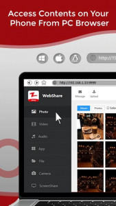 اسکرین شات برنامه Zapya WebShare - File Sharing  1