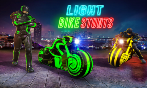 اسکرین شات بازی Light Bike Stunt Racing Game 4