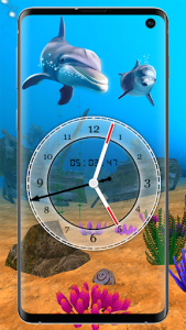 اسکرین شات برنامه Blue Dolphin Fish Live Wallpaper: Aquarium Fish 3D 8