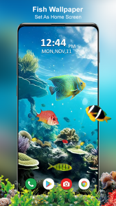 اسکرین شات برنامه Koi Fish Live Wallpaper 3D 1