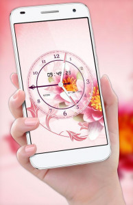 اسکرین شات برنامه Flower Clock Live Wallpaper 2