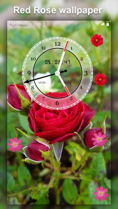 اسکرین شات برنامه Flower Clock Live wallpaper–HD 5