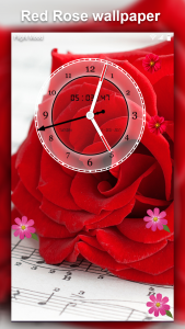 اسکرین شات برنامه Flower Clock Live wallpaper–HD 1