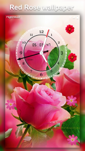 اسکرین شات برنامه Flower Clock Live wallpaper–HD 4