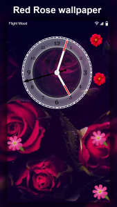 اسکرین شات برنامه Flower Clock Live wallpaper–HD 3