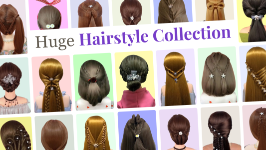 اسکرین شات 2 برنامه Step by Step Hairstyle App