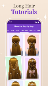اسکرین شات 6 برنامه Step by Step Hairstyle App