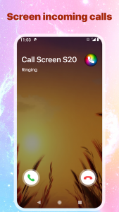 اسکرین شات برنامه Call Screen Galaxy S20 - Color Screen 2