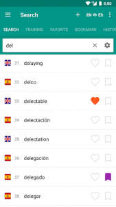 اسکرین شات برنامه English-spanish and Spanish-english dictionary 3