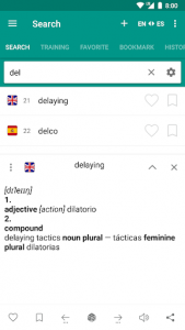 اسکرین شات برنامه English-spanish and Spanish-english dictionary 1