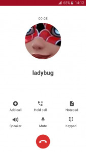 اسکرین شات برنامه ladybug fake call 1