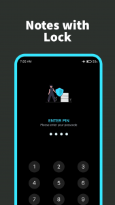 اسکرین شات برنامه Black Notepad- Notes with lock 3