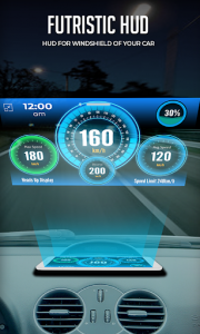 اسکرین شات برنامه HUD Speedometer Digital: GPS, Speed Limit Widget 8