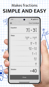 اسکرین شات 2 برنامه Fraction Calculator Plus