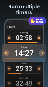 اسکرین شات 4 برنامه Multi Timer: Timer + Stopwatch