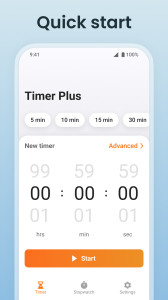 اسکرین شات 1 برنامه Multi Timer: Timer + Stopwatch