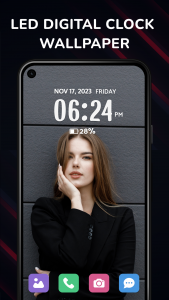 اسکرین شات برنامه Digital Clock Wallpaper App 2