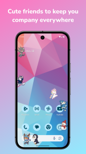 اسکرین شات 1 برنامه Shimeji: Screen Buddies