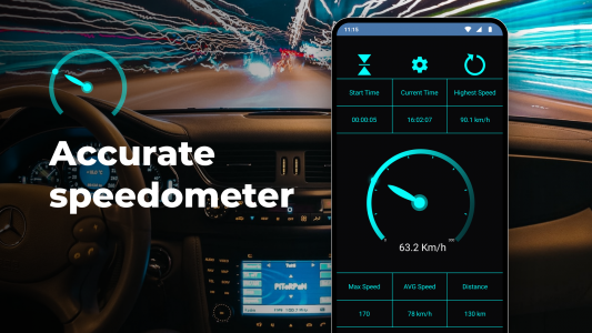 اسکرین شات برنامه Speedometer: GPS Speed Tracker 8