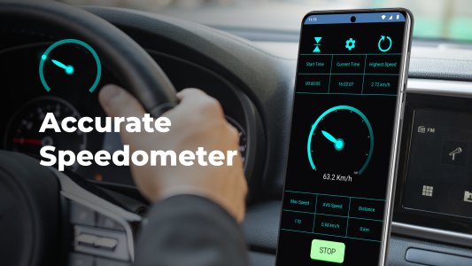اسکرین شات برنامه Speedometer: GPS Speed Tracker 1