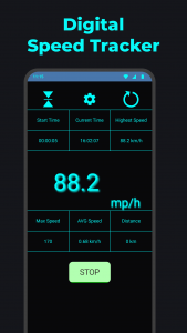 اسکرین شات برنامه Speedometer: GPS Speed Tracker 2