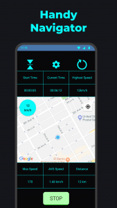 اسکرین شات برنامه Speedometer: GPS Speed Tracker 4