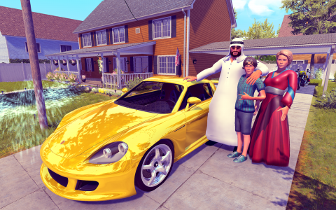 اسکرین شات برنامه Virtual Happy Arab Family: Billionaire Family 2019 3