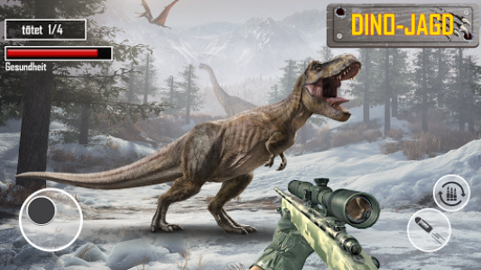 اسکرین شات برنامه Dinosaur Hunting- Dino FPS  Shooting & Hunter Game 1