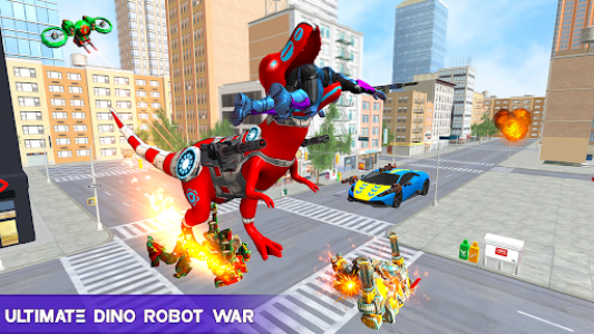 اسکرین شات برنامه Dino Robot Transformation Games - Robot Car Games 8