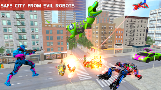 اسکرین شات برنامه Dino Robot Transformation Games - Robot Car Games 5
