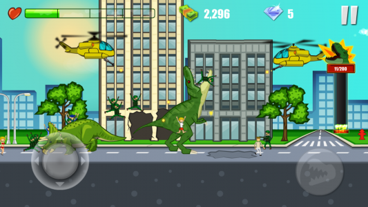 اسکرین شات بازی Jurassic Dinosaur City Rampage 1