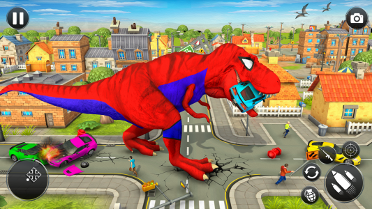 اسکرین شات برنامه Superhero Dino Rampage Games 3