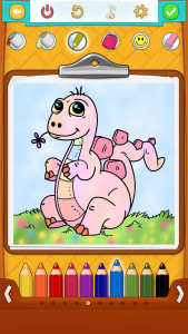 اسکرین شات برنامه Dinosaur Coloring Pages 2