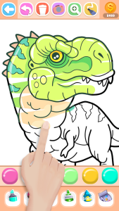 اسکرین شات 1 بازی Dinosaur Coloring Book Glitter