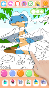 اسکرین شات بازی Dinosaur Coloring Book Glitter 2