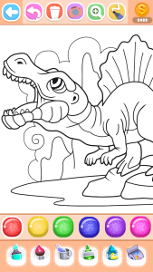 اسکرین شات 2 بازی Dinosaur Coloring Book Glitter