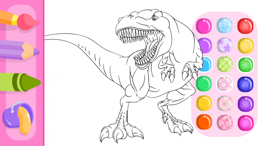 اسکرین شات بازی Dinosaur Coloring Book Glitter 6