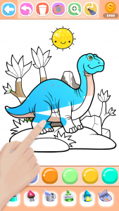 اسکرین شات بازی Dinosaur Coloring Book Glitter 8