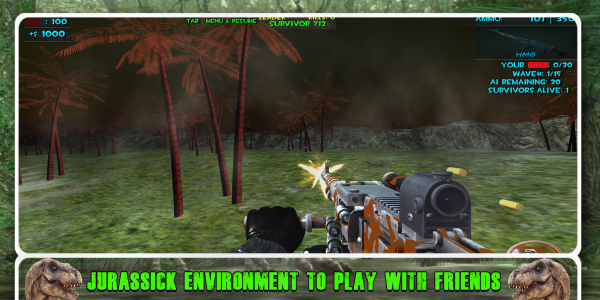 اسکرین شات بازی Dinosaur wild jungle shooter: Jurassic dino hunter 2