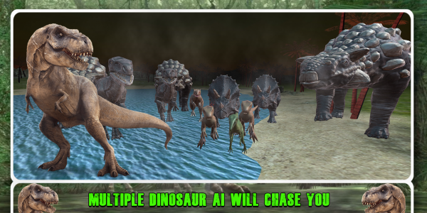 اسکرین شات بازی Dinosaur wild jungle shooter: Jurassic dino hunter 3