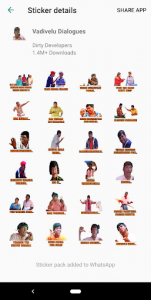 اسکرین شات برنامه Tamil Stickers for WhatsApp (WAStickerApp) 6