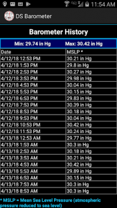 اسکرین شات برنامه DS Barometer - Altimeter and Weather Information 8