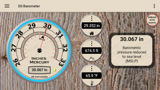 اسکرین شات برنامه DS Barometer - Altimeter and Weather Information 2