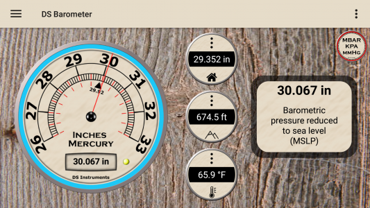 اسکرین شات برنامه DS Barometer & Altimeter 2