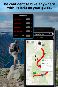 اسکرین شات 1 برنامه Polaris GPS Hike, Bike, Marine