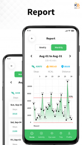 اسکرین شات 3 برنامه Pedometer King - Step Counter