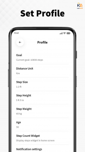 اسکرین شات 8 برنامه Pedometer King - Step Counter