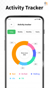 اسکرین شات 4 برنامه Pedometer King - Step Counter
