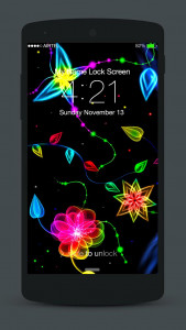 اسکرین شات 1 برنامه Neon Lock Screen
